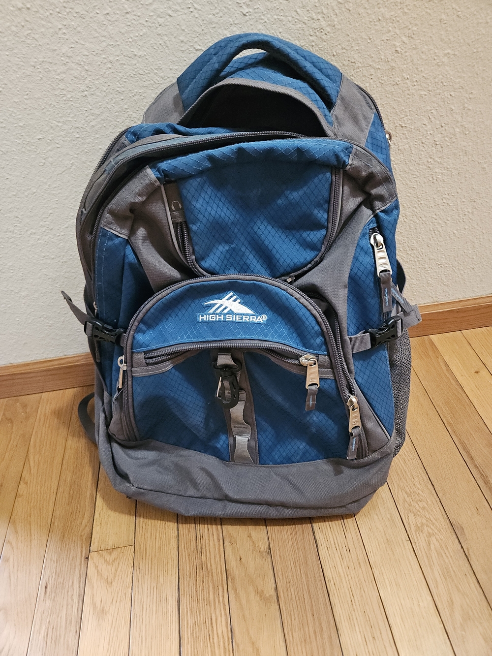 High Sierra Blue and Gray Backpack